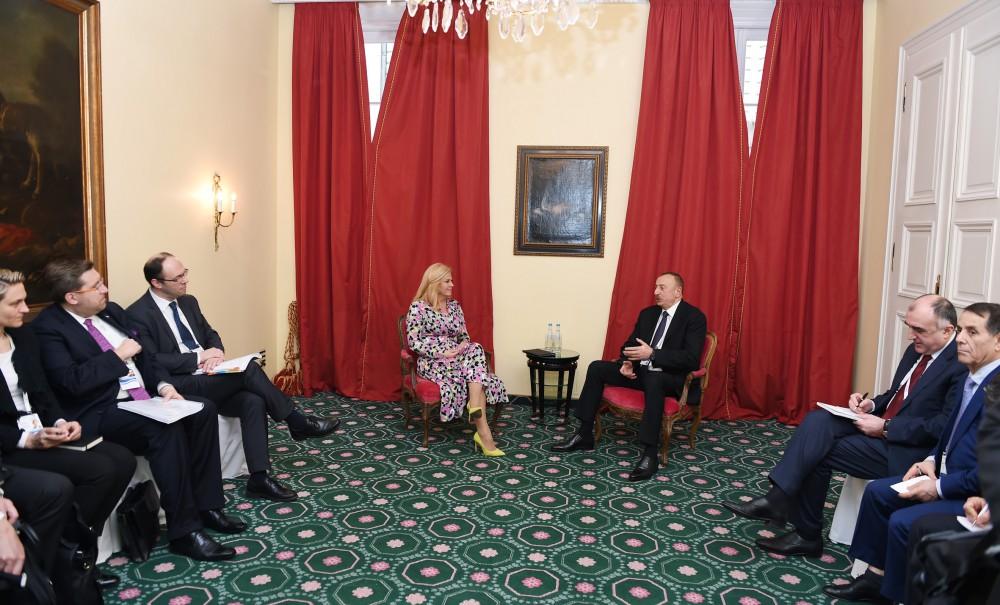 Ilham Aliyev meets president of Croatia (PHOTO)