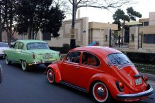 Шейна Гуффогга встретили в Баку парадом ретро-автомобилей (ФОТО)