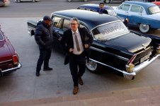 Шейна Гуффогга встретили в Баку парадом ретро-автомобилей (ФОТО)