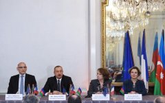 Президент Азербайджана Ильхам Алиев встретился с членами бизнес-совета Движения предприятий Франции (ФОТО)