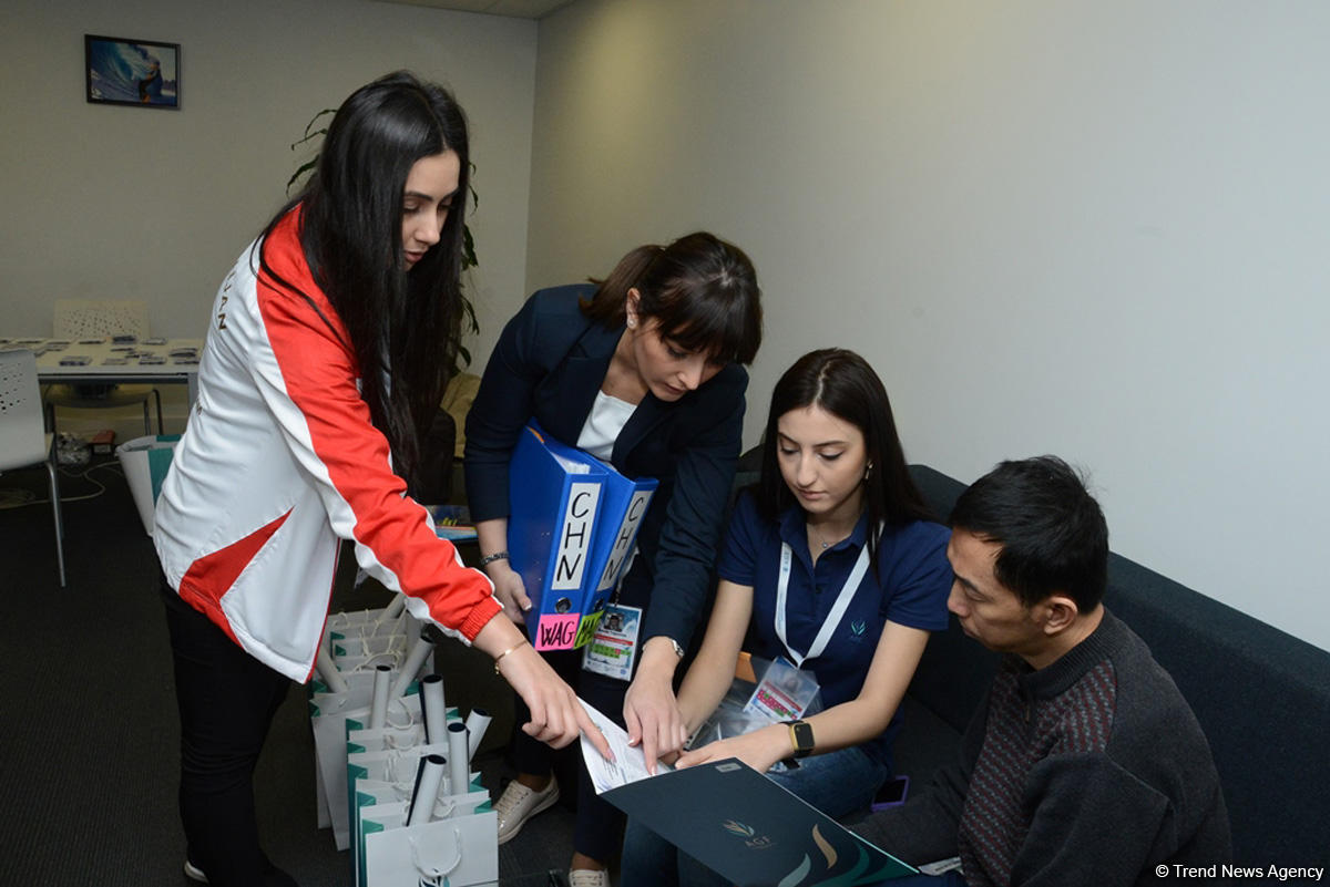 Teams getting accredited for World Cup in artistic gymnastics in Baku (PHOTO)
