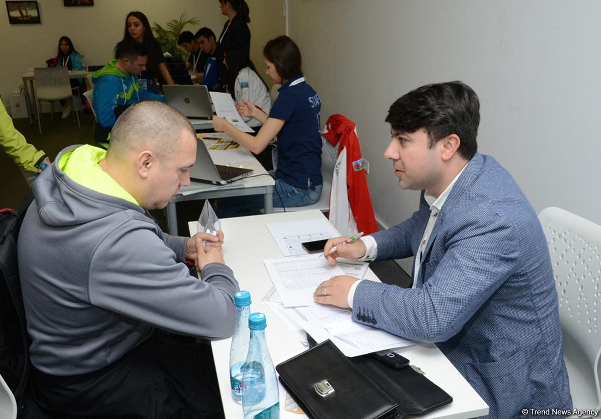 Teams getting accredited for World Cup in artistic gymnastics in Baku (PHOTO)