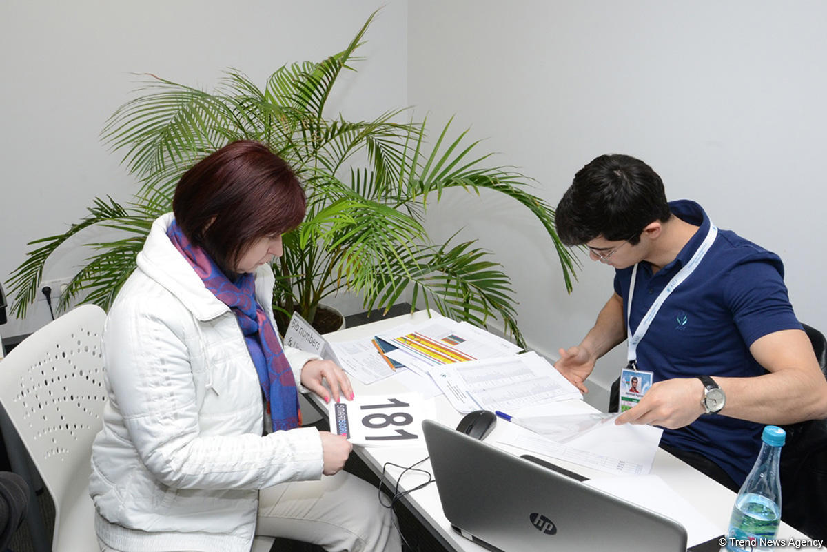 Teams getting accredited for World Cup in artistic gymnastics in Baku (PHOTO)