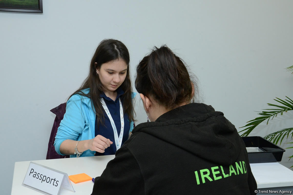 Teams getting accredited for World Cup in artistic gymnastics in Baku (PHOTO)