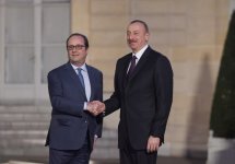 Встреча Президента Азербайджана Ильхама Алиева с Президентом Франции Франсуа Олландом (ФОТО)