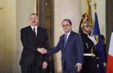 Встреча Президента Азербайджана Ильхама Алиева с Президентом Франции Франсуа Олландом (ФОТО)
