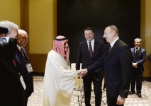 Azerbaijani president, first lady taking part in V Global Baku Forum (PHOTO)