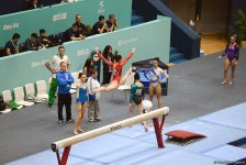 Стартовал второй день соревнований Кубка мира по спортивной гимнастике в Баку (ФОТО)