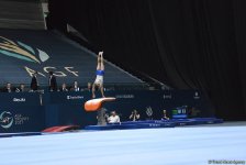 Стартовал второй день соревнований Кубка мира по спортивной гимнастике в Баку (ФОТО)