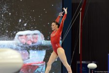 Стартовал второй день соревнований Кубка мира по спортивной гимнастике в Баку (ФОТО)