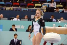 Стартовал второй день соревнований Кубка мира по спортивной гимнастике в Баку (ФОТО)