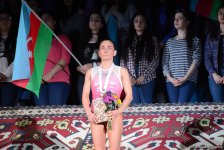В Баку прошла церемония награждения победителей и призеров первого дня финалов Кубка мира по спортивной гимнастике (ФОТО)