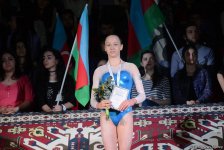 В Баку прошла церемония награждения победителей и призеров первого дня финалов Кубка мира по спортивной гимнастике (ФОТО)