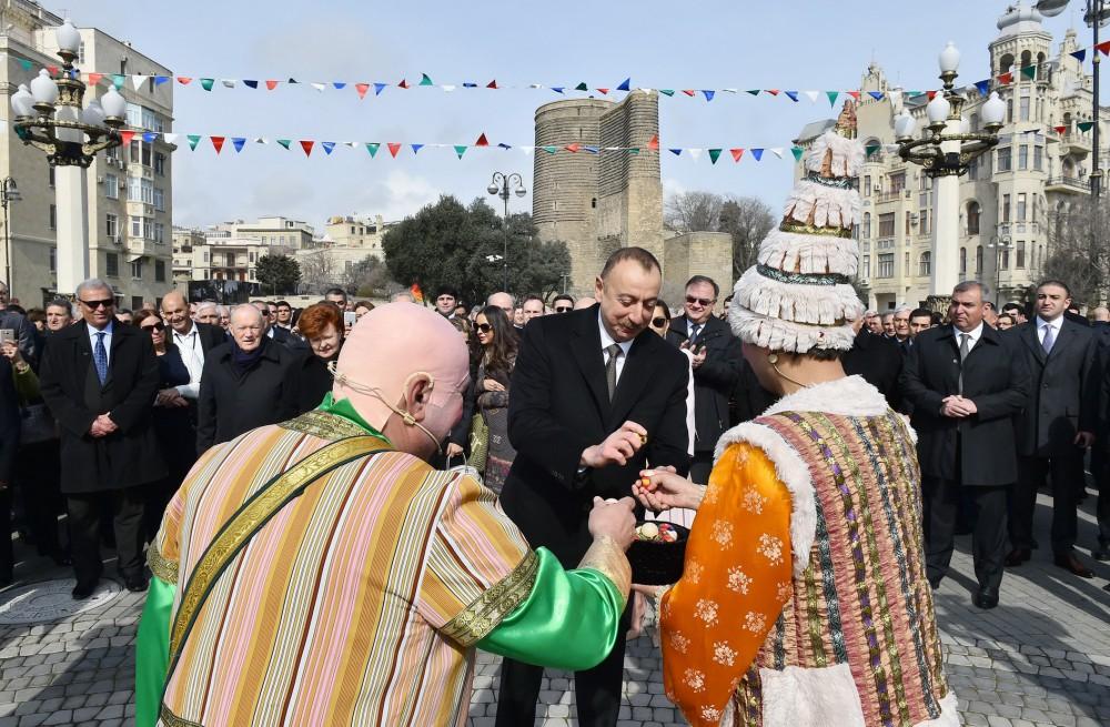 President Ilham Aliyev, first lady Mehriban Aliyeva join nationwide Novruz festivities (PHOTO)