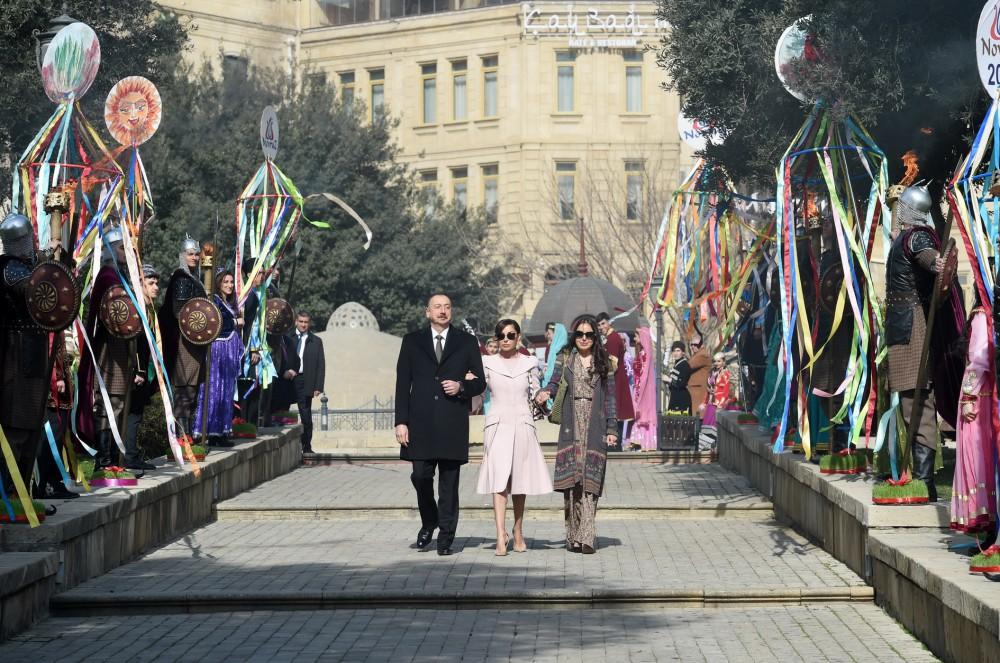 President Ilham Aliyev, first lady Mehriban Aliyeva join nationwide Novruz festivities (PHOTO)