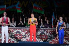 Состоялась церемония награждения победителей и призеров второго дня финалов Кубка мира по спортивной гимнастике в Баку (ФОТО)