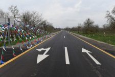Президент Ильхам Алиев принял участие в открытии автодороги в Саатлинском районе (ФОТО)