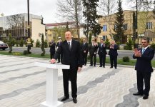 Ilham Aliyev launches water supply systems in Saatli (PHOTO)
