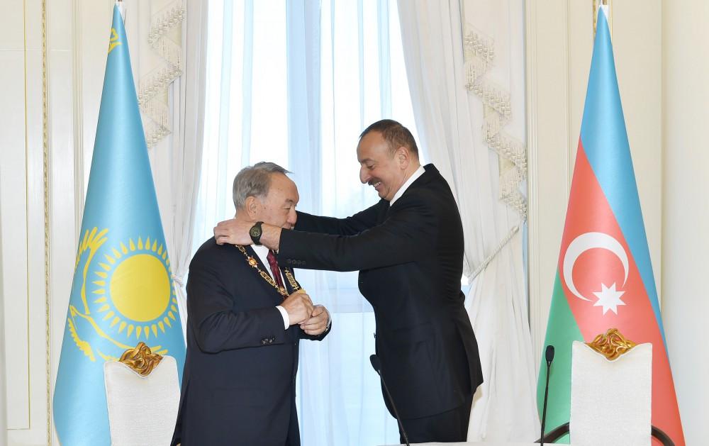 Kazakh president awarded with “Heydar Aliyev” Order (PHOTO)