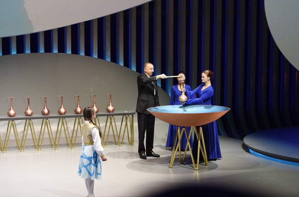 President Aliyev, his wife attend launch ceremony of Baku 2017 Islamic Solidarity Games (PHOTO)
