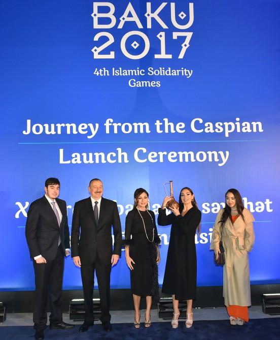 President Aliyev, his wife attend launch ceremony of Baku 2017 Islamic Solidarity Games (PHOTO)