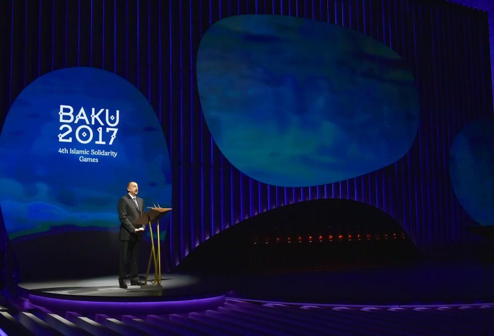 President Aliyev, his wife attend launch ceremony of Baku 2017 Islamic Solidarity Games (PHOTO)
