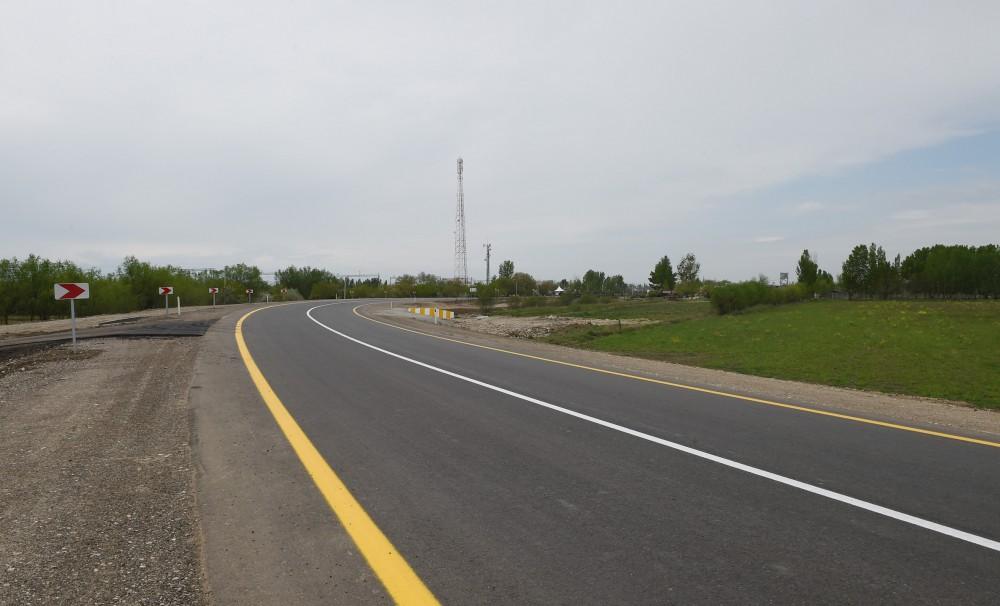 President Aliyev attended opening of Mingachevir-Mingachevir station stretch of Mingachevir-Bahramtapa highway (PHOTO)