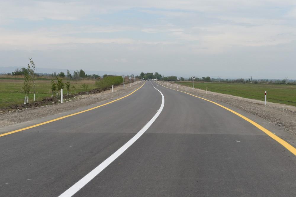 President Aliyev attended opening of Mingachevir-Mingachevir station stretch of Mingachevir-Bahramtapa highway (PHOTO)