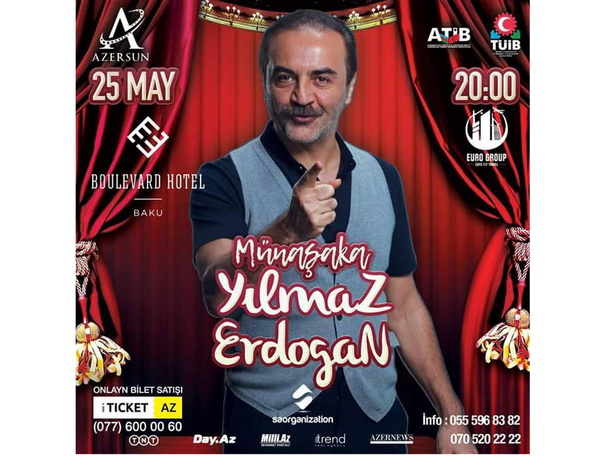 Турецкая звезда Йылмаз Эрдоган представит в Баку Stand up show "Münaşaka"