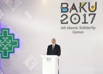 Президент Ильхам Алиев и Первая леди Мехрибан Алиева приняли участие во встрече с победителями IV Игр исламской солидарности, тренерами и представителями спортивной общественности (ФОТО)