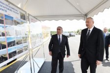 Президент Ильхам Алиев принял участие в открытии сельской дороги в Джоджуг Мерджанлы (ФОТО)
