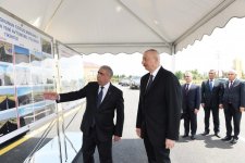 Президент Ильхам Алиев принял участие в открытии сельской дороги в Джоджуг Мерджанлы (ФОТО)