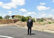 Ilham Aliyev views reconstruction work in Jojug Marjanli village (PHOTO)