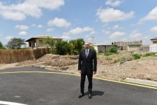 Ilham Aliyev views reconstruction work in Jojug Marjanli village (PHOTO)