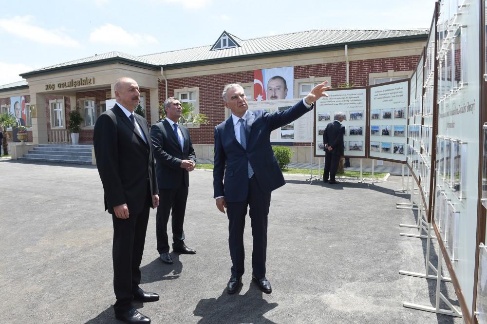 Ilham Aliyev views reconstruction work in Jojug Marjanli village (PHOTO)