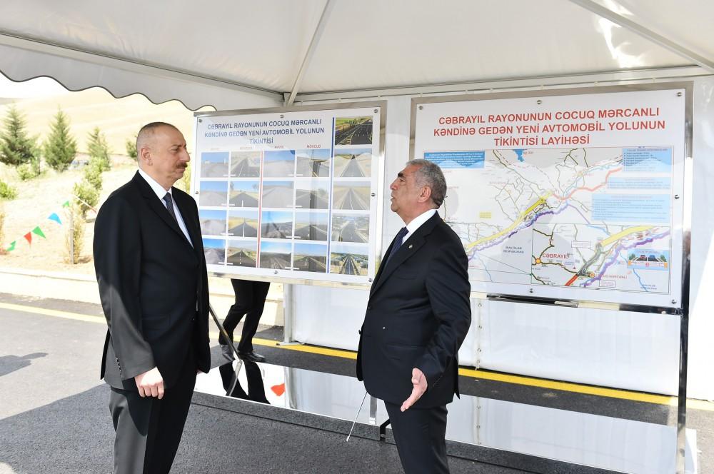 Ilham Aliyev views reconstruction work in Jojug Marjanli village (PHOTO)