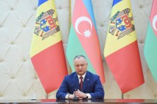 Presidents of Azerbaijan, Moldova make press statements (PHOTO)
