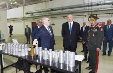 Президент Ильхам Алиев принял участие в открытии завода по производству гранат для противотанковых гранатометов в Ширване (ФОТО)