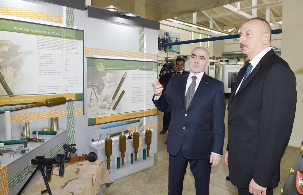 Президент Ильхам Алиев принял участие в открытии завода по производству гранат для противотанковых гранатометов в Ширване (ФОТО)
