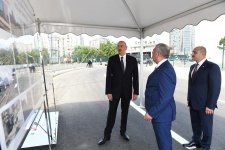 Ilham Aliyev opens three-lane road in Baku (PHOTO)