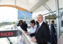 Президент Ильхам Алиев и его супруга наблюдали за соревнованиями в рамках Гран-при Азербайджана Формулы 1 (ФОТО)