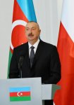 Президенты Азербайджана и Польши выступили с заявлениями для печати (ФОТО)