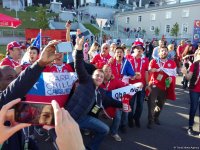 Флаг Азербайджана в финале Кубка конфедераций-2017 в Питере (ФОТО)