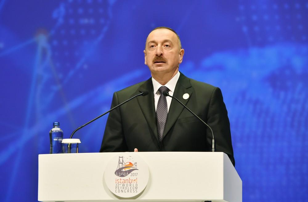 Президент Ильхам Алиев принял участие в XXII Всемирном нефтяном конгрессе в Стамбуле (ФОТО)