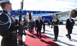 Президент Азербайджана Ильхам Алиев прибыл с официальным визитом в Латвию