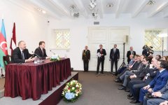 Президенты Азербайджана и Латвии выступили с заявлениями для печати (ФОТО)