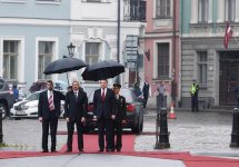 В Риге состоялась церемония официальной встречи Президента Азербайджана Ильхама Алиева (ФОТО)