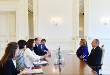Ilham Aliyev receives delegation led by Austrian minister  (PHOTO)