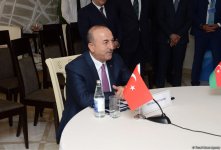 Главы МИД Азербайджана, Туркменистана и Турции обсуждают подготовку к саммиту глав государств (ФОТО)
