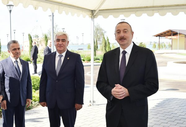 President Aliyev inaugurates drinking water supply project in Pirallahi (PHOTO)